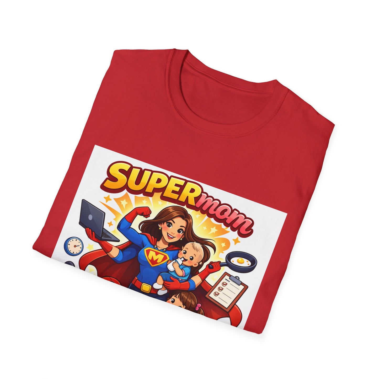 Super Mom Graphic T-Shirt — Cute Superhero Mom Design ("SUPERmom")