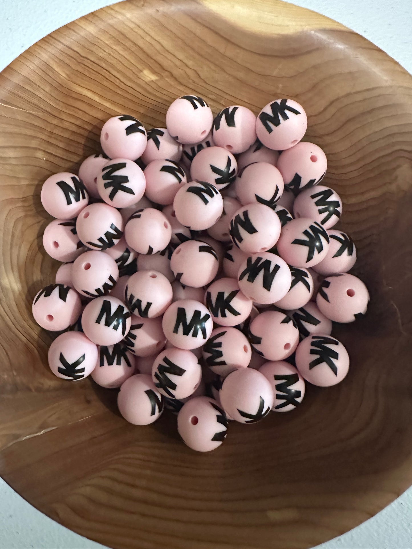 #279 PATTERN SILICONE BEADS 15MM - MK LIGHT PINK
