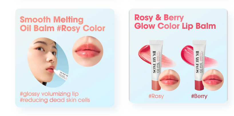 Some By Mi V10 Hya Lip Sun Protector – Tinted Hydrating Lip Balm with SPF 15 ROSY