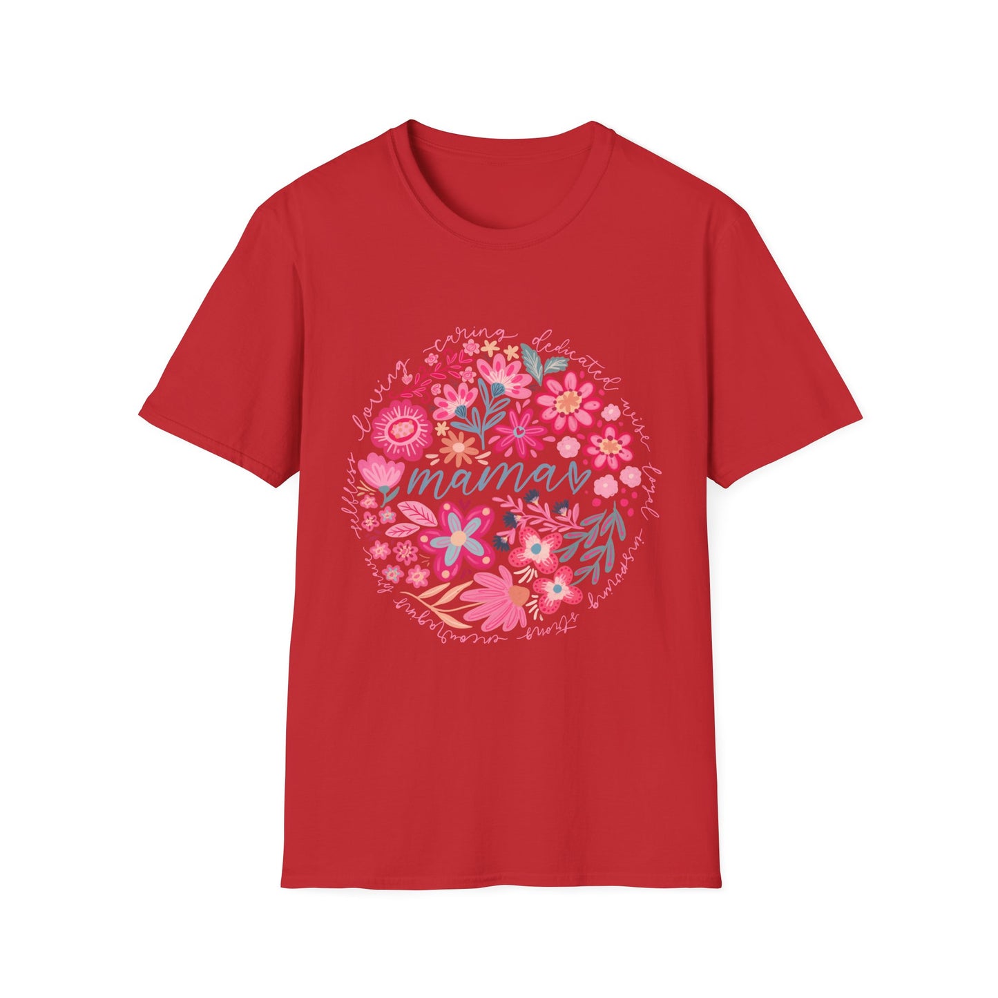 Mama Floral T-Shirt — Pink Flower Wreath Mother’s Day Tee