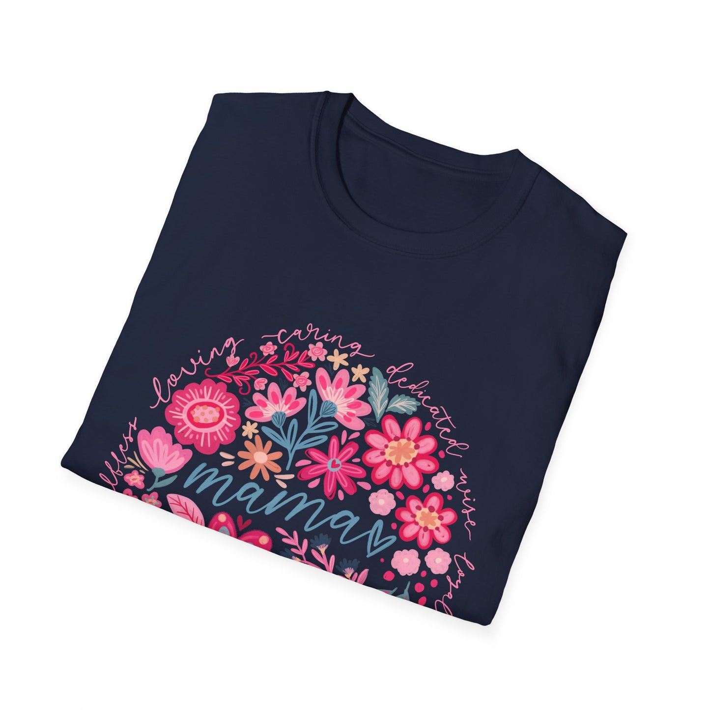 Mama Floral T-Shirt — Pink Flower Wreath Mother’s Day Tee