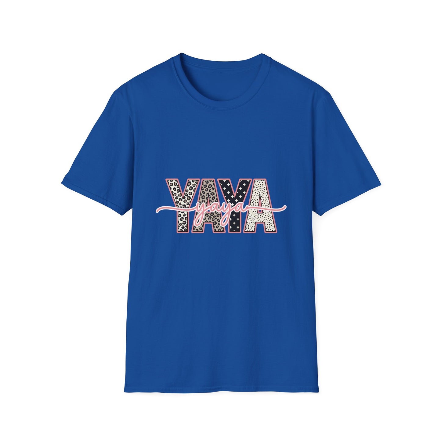 Yaya Yaya Leopard-Print T-Shirt — Retro Script Graphic Tee for Trendy Casualwear