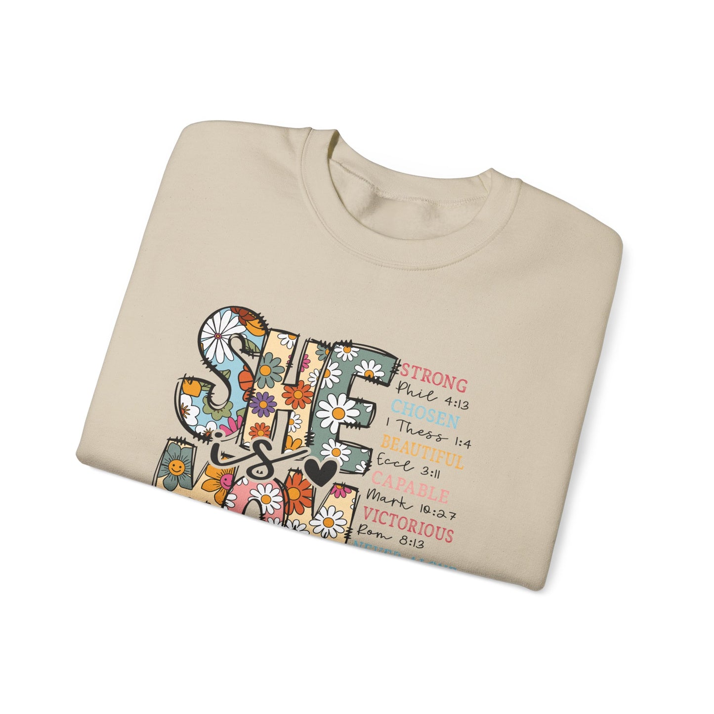Stay Strong Mom Floral Crewneck Sweatshirt — Inspirational Mother’s Day Gift