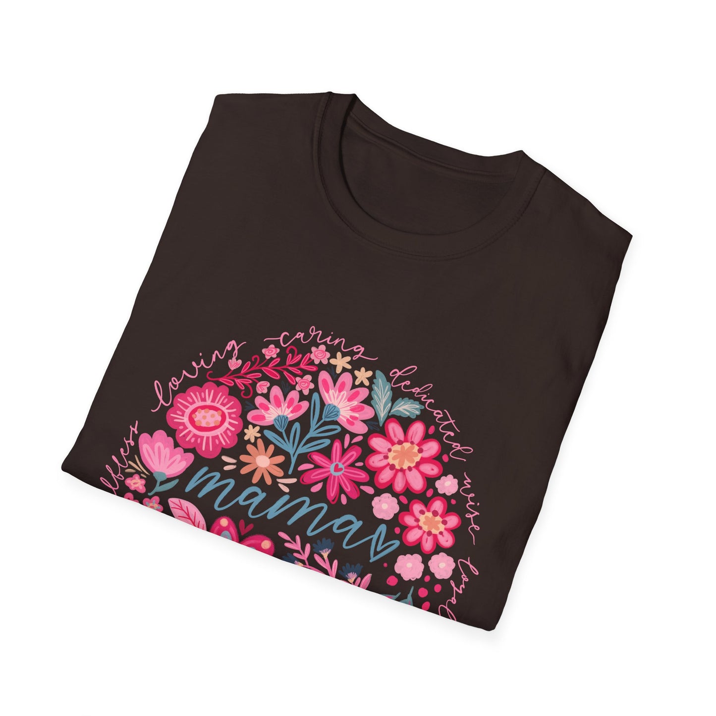 Mama Floral T-Shirt — Pink Flower Wreath Mother’s Day Tee