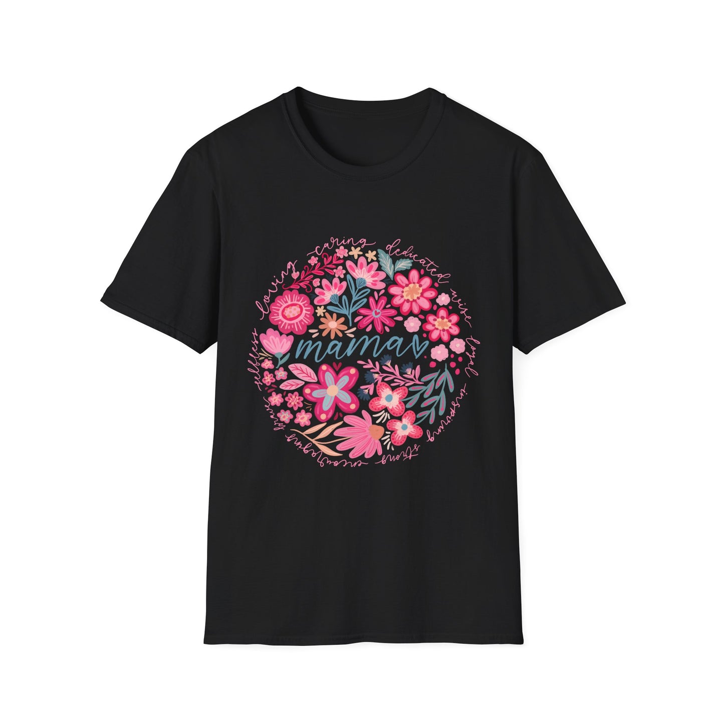 Mama Floral T-Shirt — Pink Flower Wreath Mother’s Day Tee