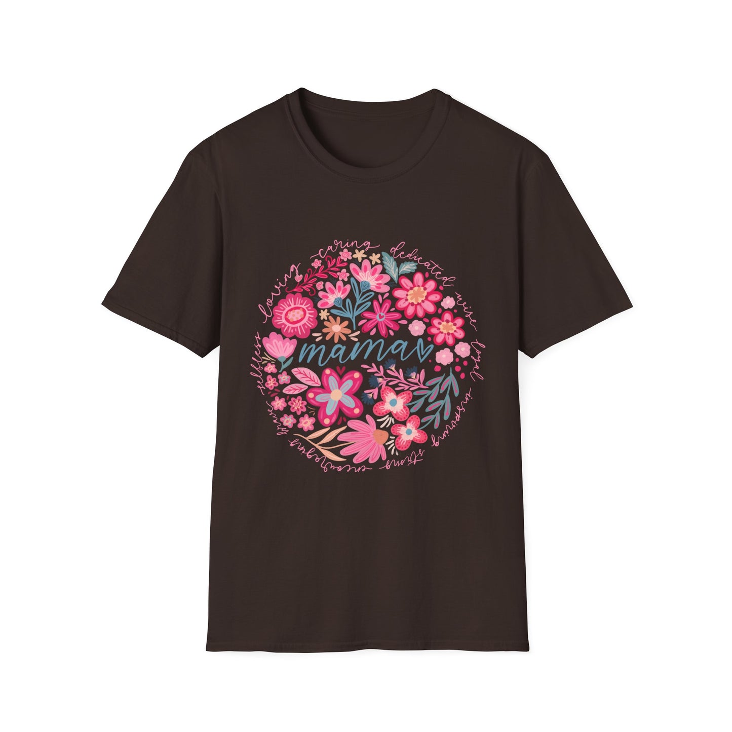 Mama Floral T-Shirt — Pink Flower Wreath Mother’s Day Tee