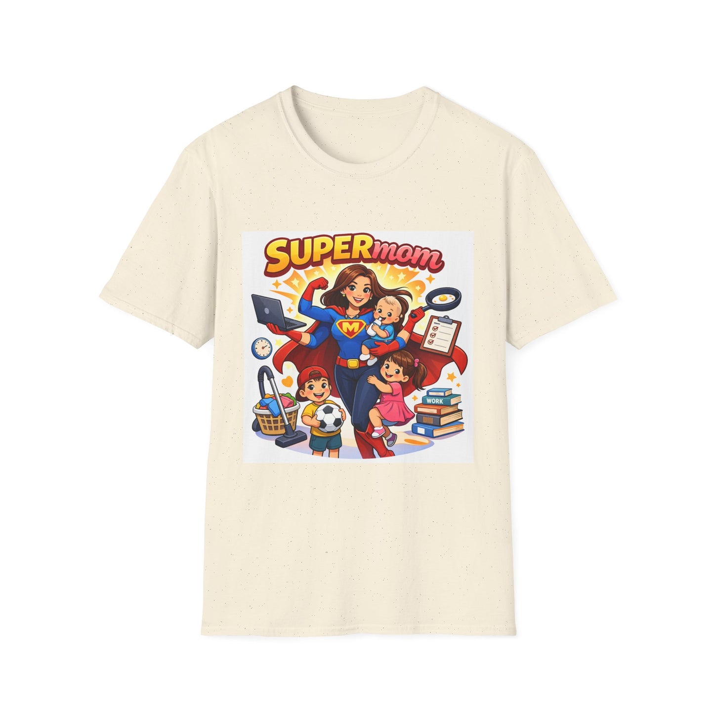 Super Mom Graphic T-Shirt — Cute Superhero Mom Design ("SUPERmom")