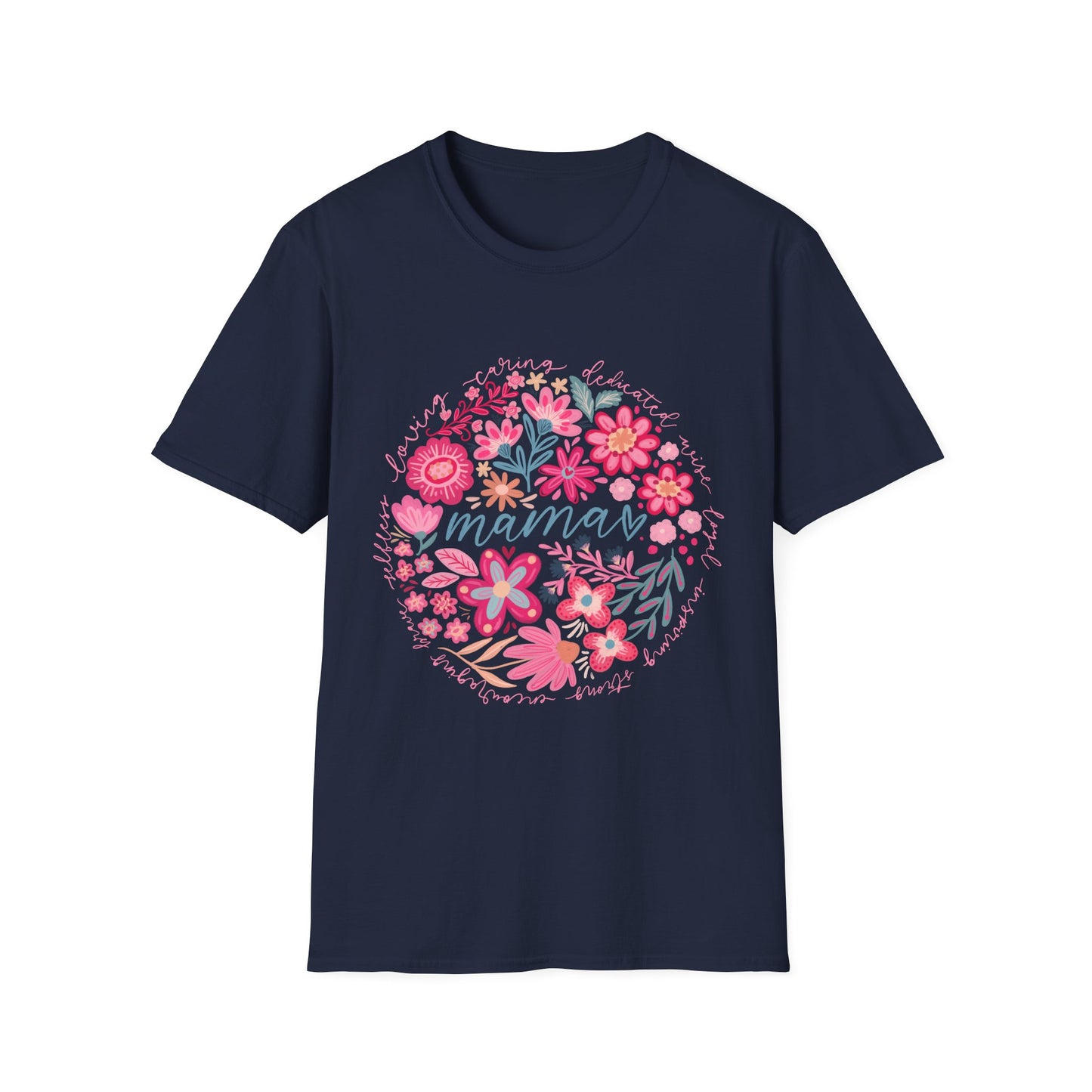Mama Floral T-Shirt — Pink Flower Wreath Mother’s Day Tee