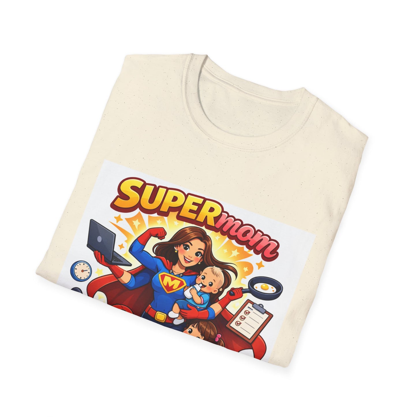 Super Mom Graphic T-Shirt — Cute Superhero Mom Design ("SUPERmom")