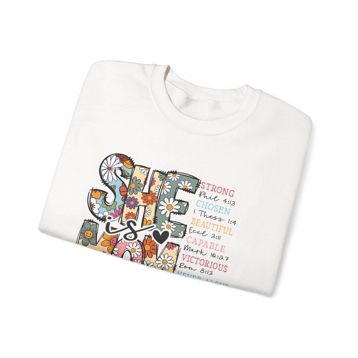 Stay Strong Mom Floral Crewneck Sweatshirt — Inspirational Mother’s Day Gift