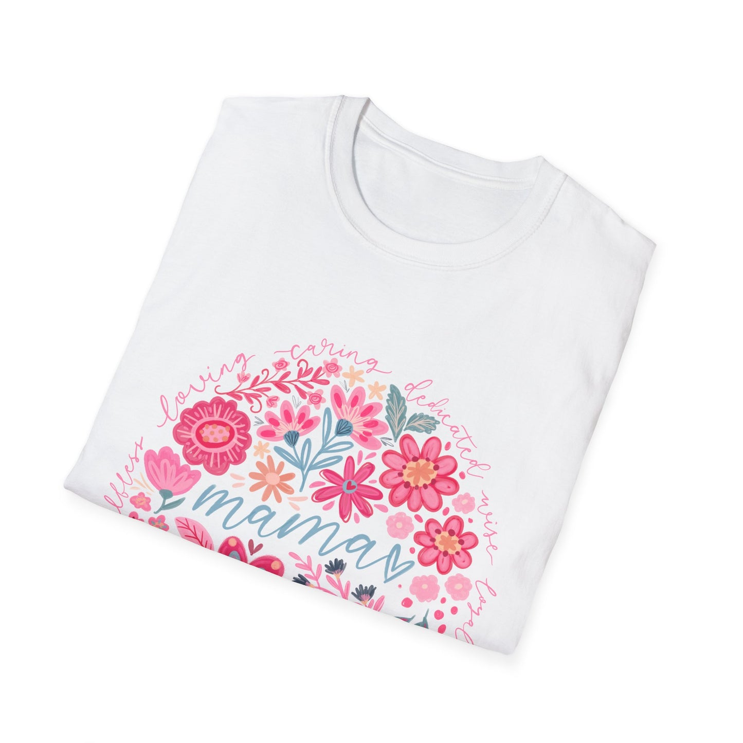 Mama Floral T-Shirt — Pink Flower Wreath Mother’s Day Tee