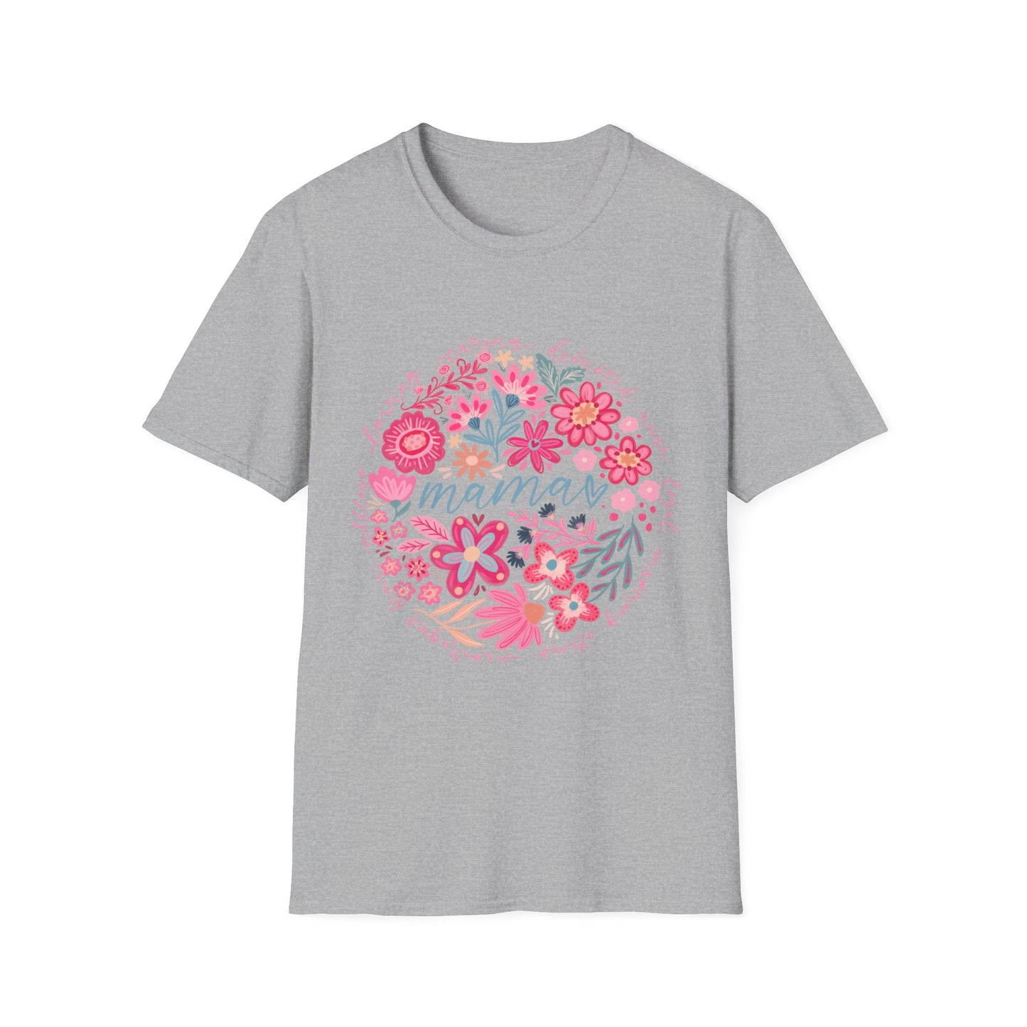 Mama Floral T-Shirt — Pink Flower Wreath Mother’s Day Tee