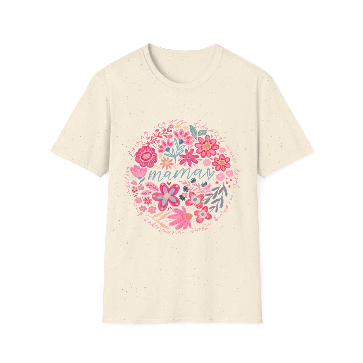 Mama Floral T-Shirt — Pink Flower Wreath Mother’s Day Tee