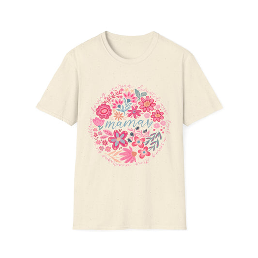 Mama Floral T-Shirt — Pink Flower Wreath Mother’s Day Tee