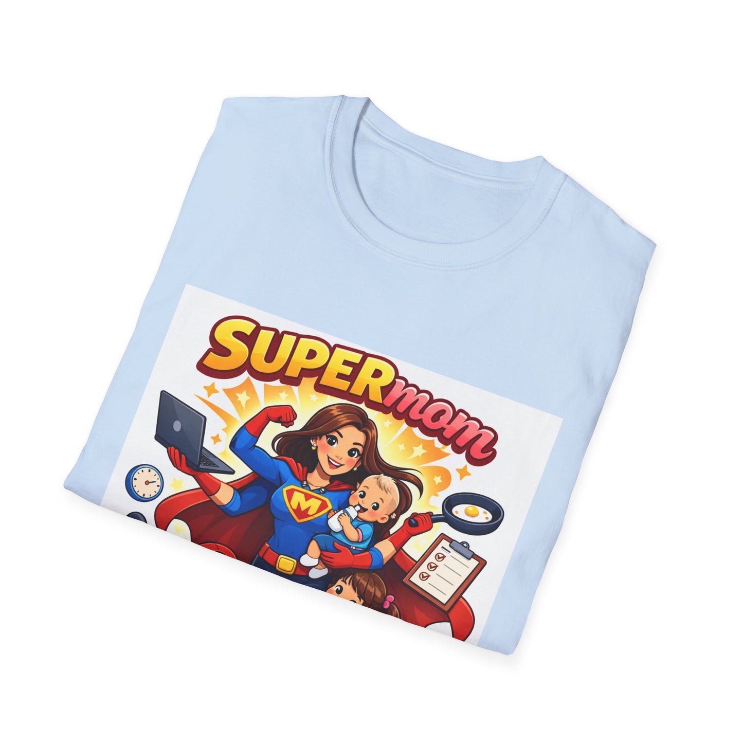 Super Mom Graphic T-Shirt — Cute Superhero Mom Design ("SUPERmom")
