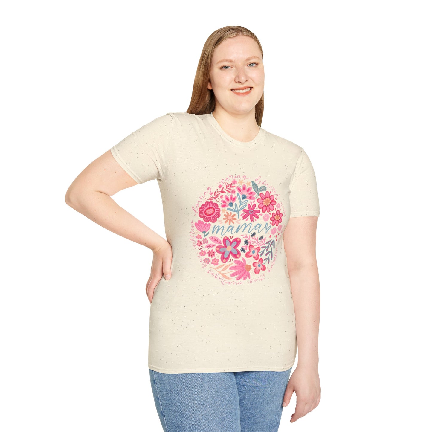 Mama Floral T-Shirt — Pink Flower Wreath Mother’s Day Tee
