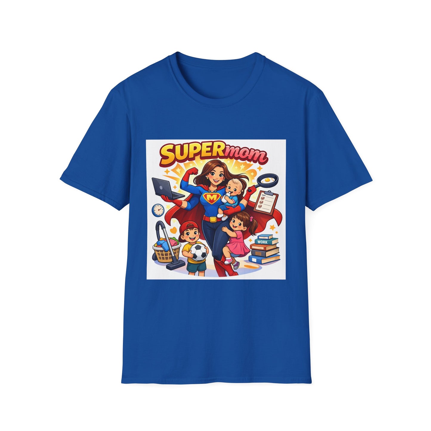 Super Mom Graphic T-Shirt — Cute Superhero Mom Design ("SUPERmom")