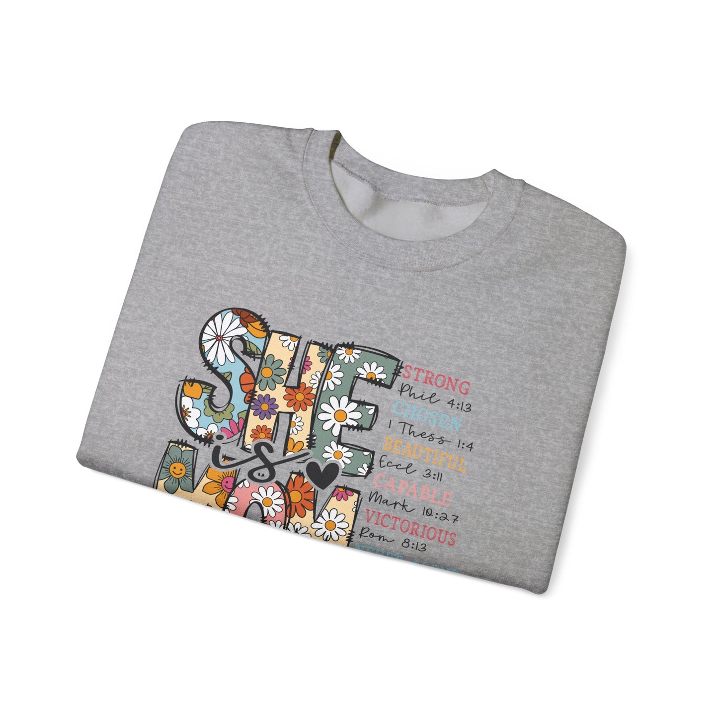 Stay Strong Mom Floral Crewneck Sweatshirt — Inspirational Mother’s Day Gift