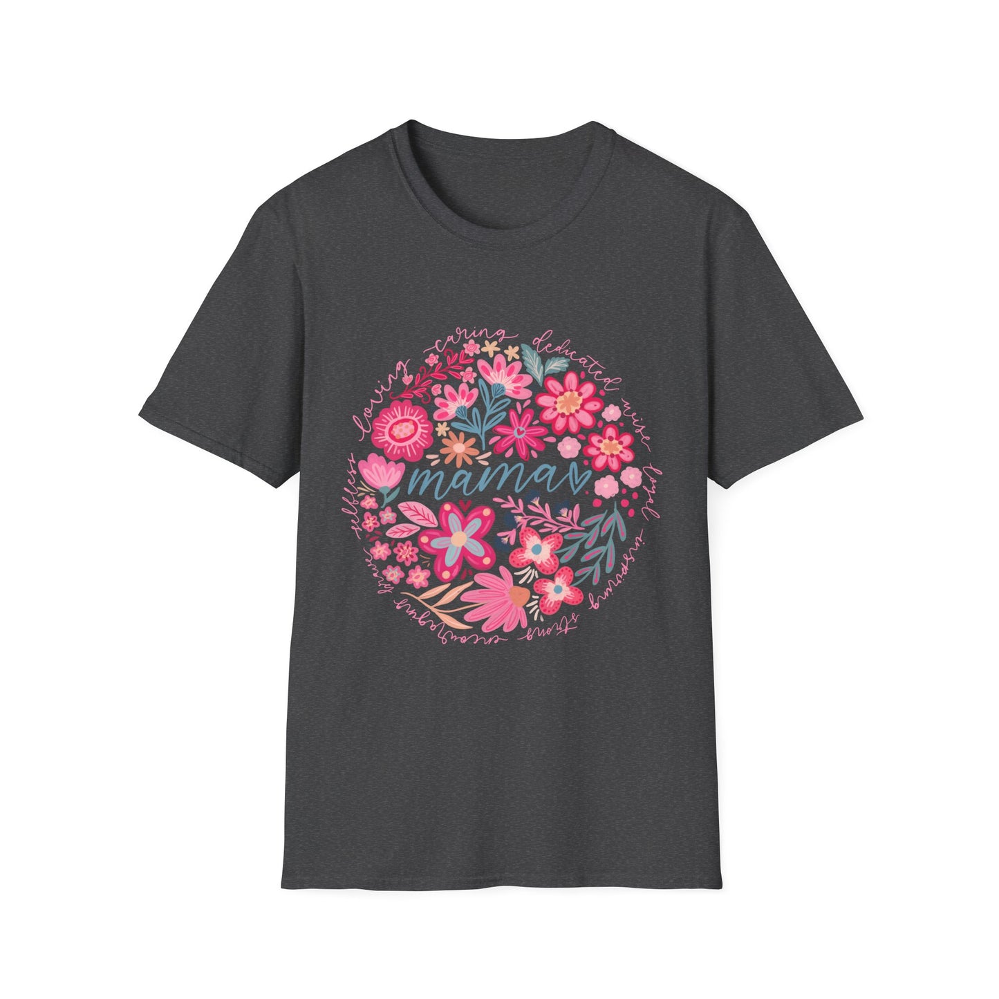 Mama Floral T-Shirt — Pink Flower Wreath Mother’s Day Tee