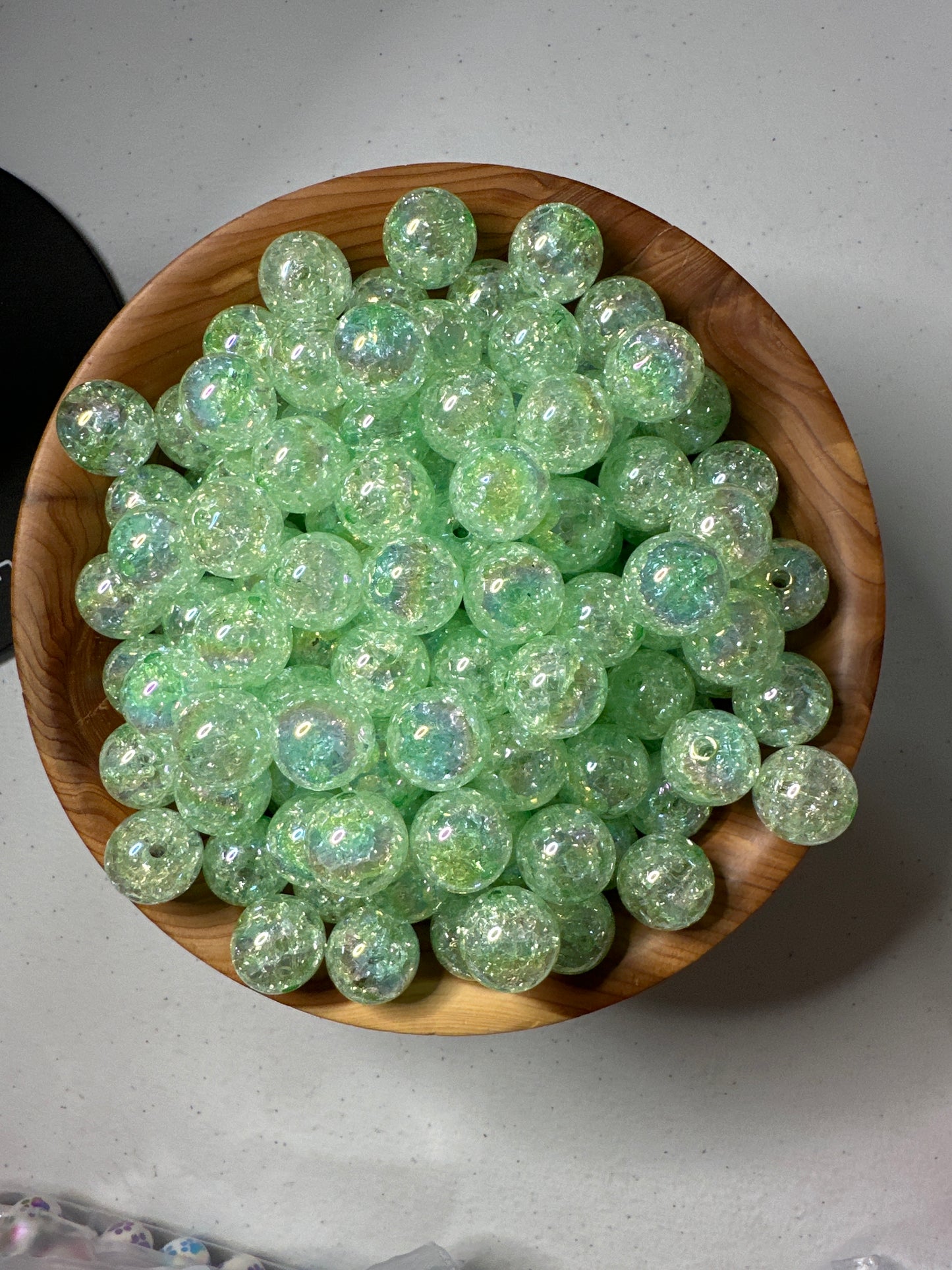 #78 Crystal Bead 15MM - Light Green Adventure