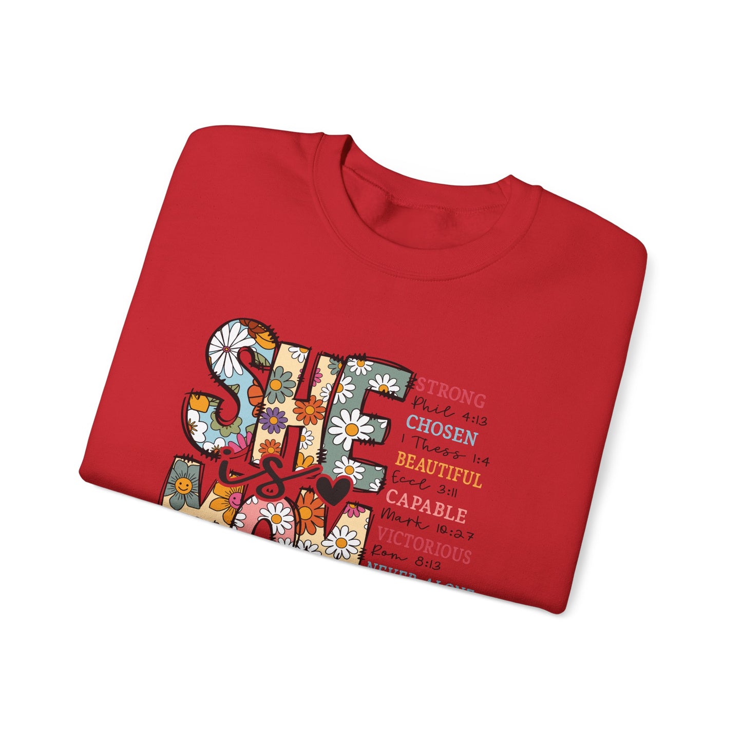 Stay Strong Mom Floral Crewneck Sweatshirt — Inspirational Mother’s Day Gift