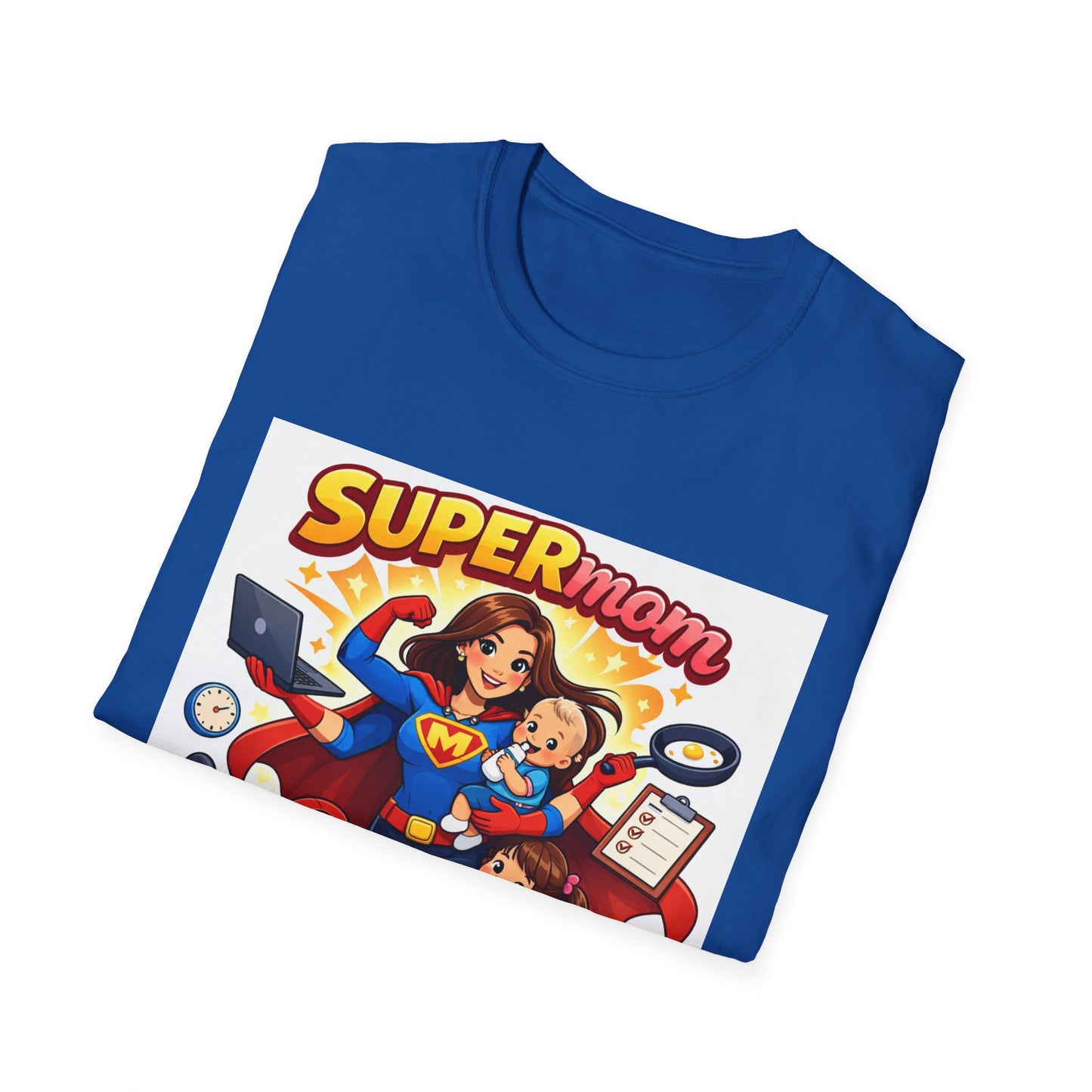 Super Mom Graphic T-Shirt — Cute Superhero Mom Design ("SUPERmom")