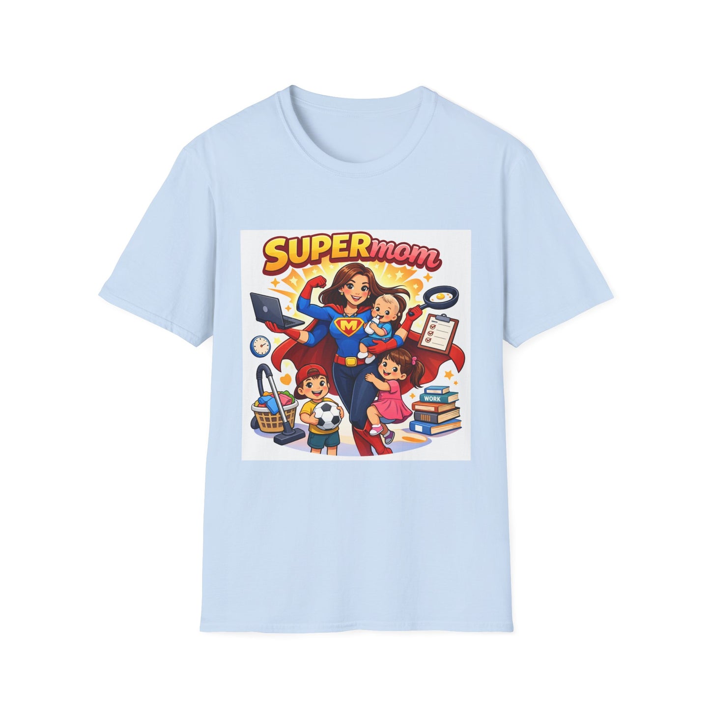 Super Mom Graphic T-Shirt — Cute Superhero Mom Design ("SUPERmom")