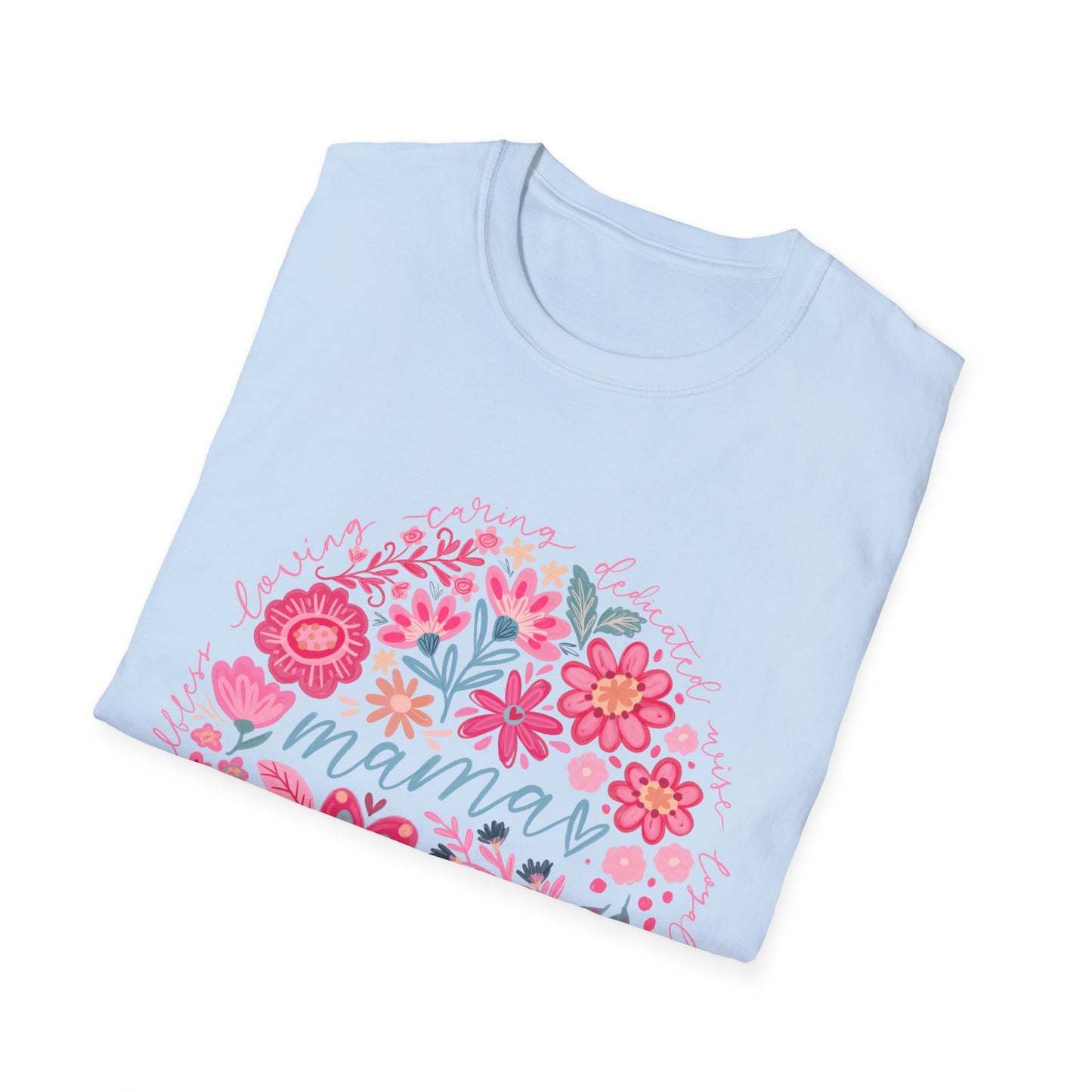 Mama Floral T-Shirt — Pink Flower Wreath Mother’s Day Tee