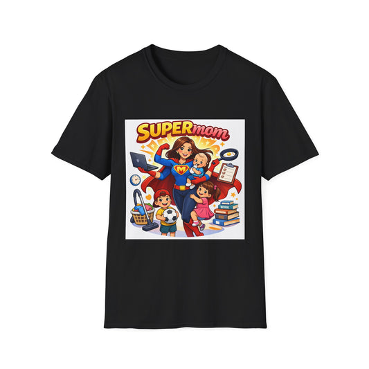 Super Mom Graphic T-Shirt — Cute Superhero Mom Design ("SUPERmom")