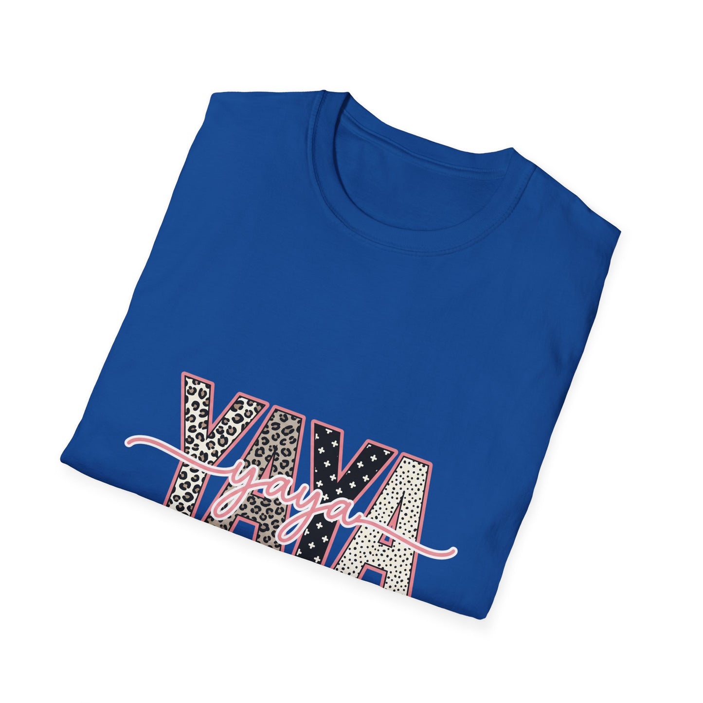 Yaya Yaya Leopard-Print T-Shirt — Retro Script Graphic Tee for Trendy Casualwear