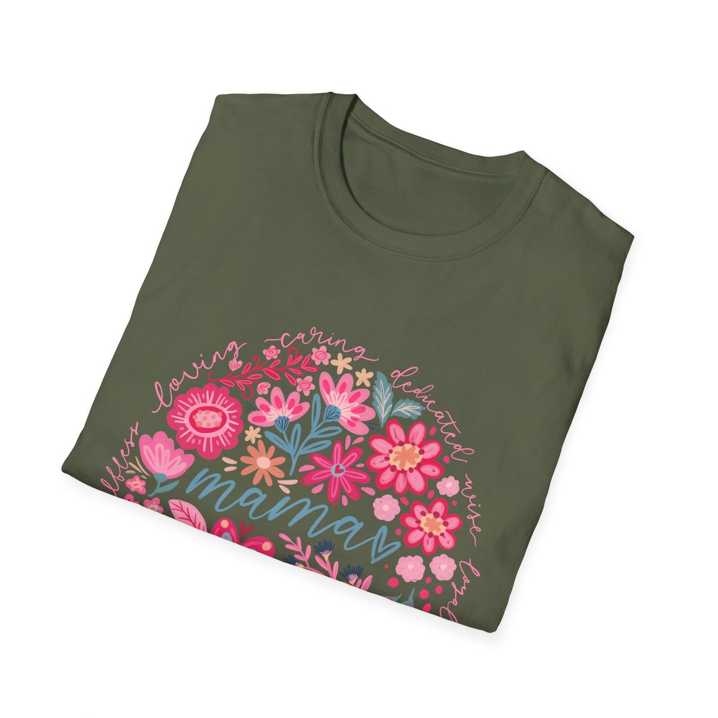 Mama Floral T-Shirt — Pink Flower Wreath Mother’s Day Tee
