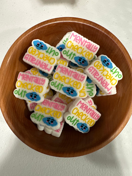 #261 Silicone Focal Beads - MENTALLY CHECKED OUT