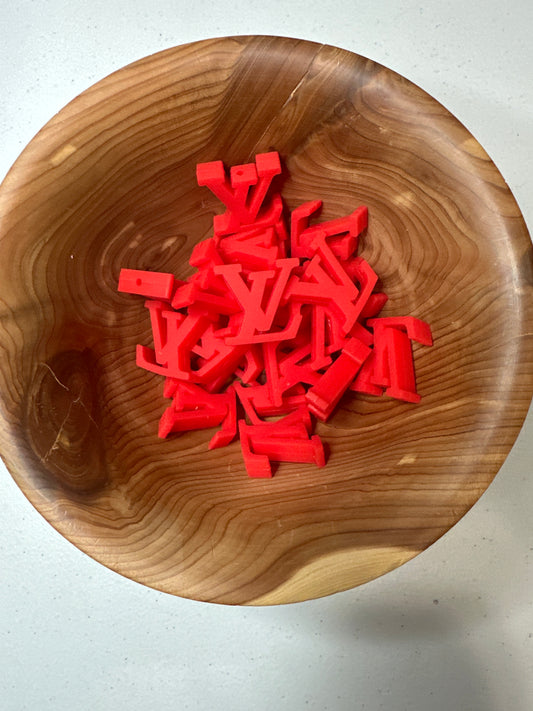 #170 Silicone Focal Beads - LV Red Inspired