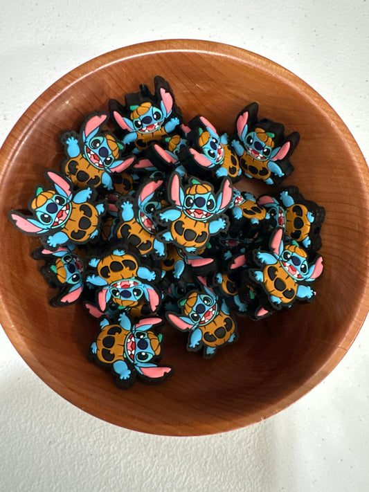 #255 Silicone Focal Beads - STITCH PUMPKIN