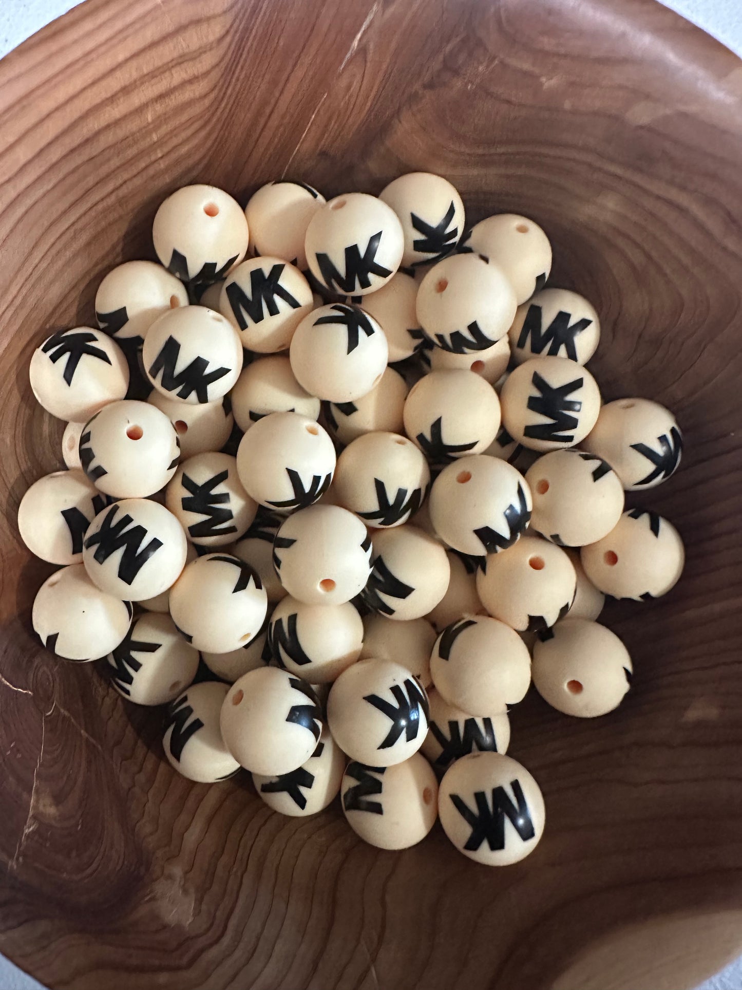 #279 PATTERN SILICONE BEADS 15MM - MK LIGHT YELLOW
