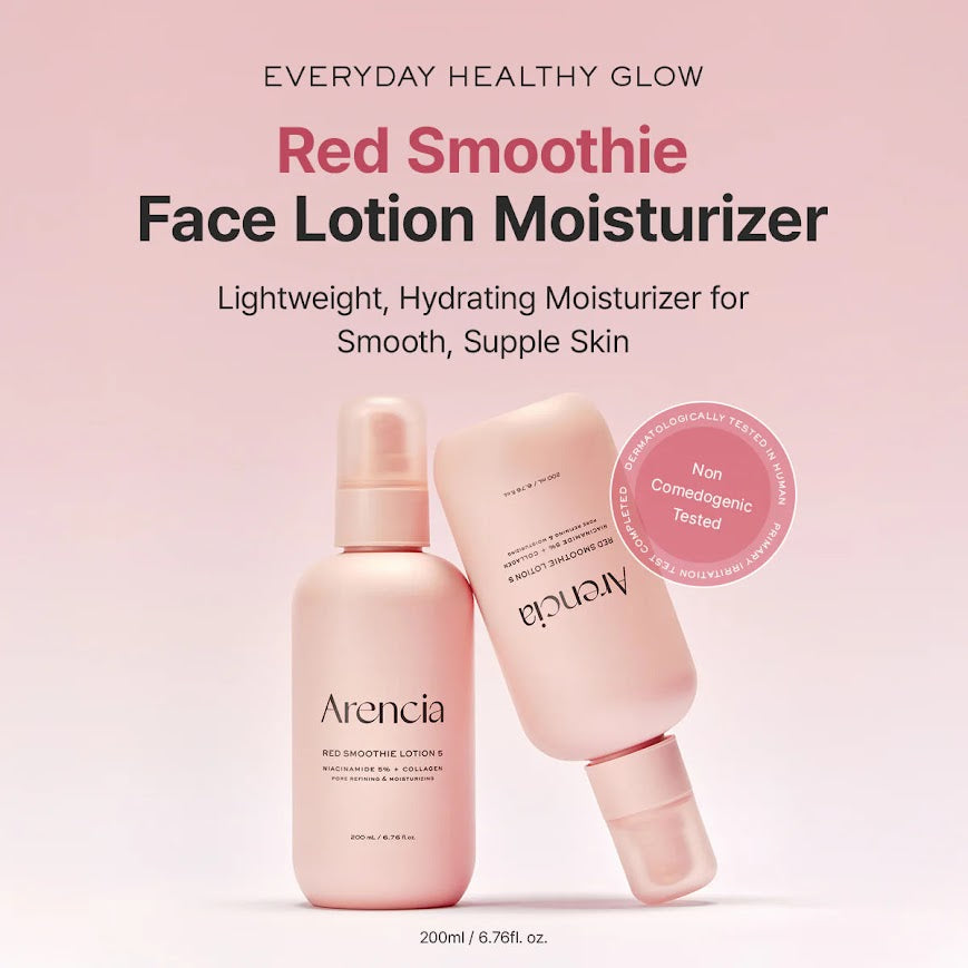Arencia Red Smoothie Face Lotion Moisturizer 5% Niacinamide & Collagen