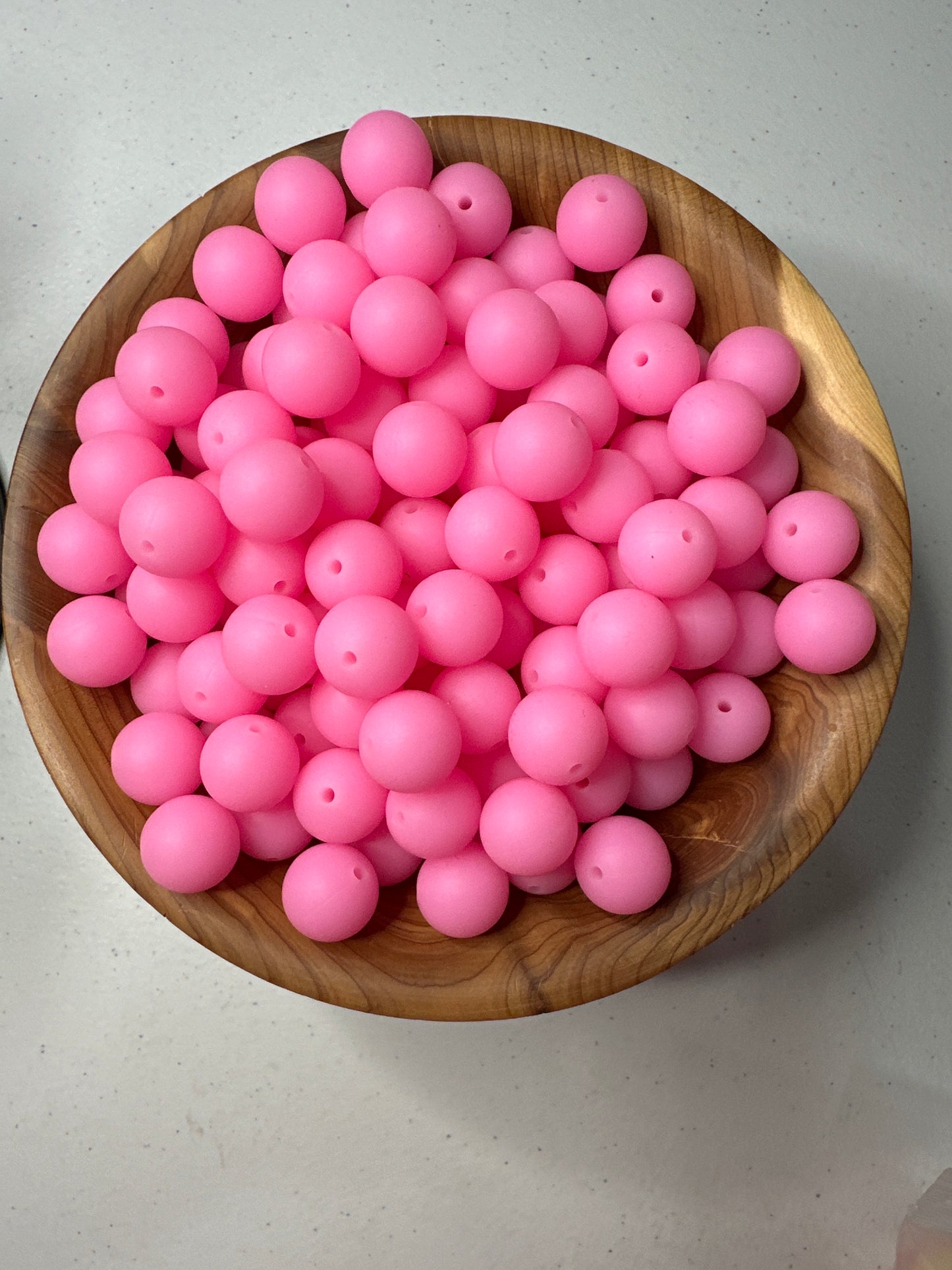 #83 Glow Silicone Bead 15MM - PINK