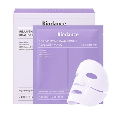 Biodance Rejuvenating Caviar PDRN Real Deep Mask (4-Pack)