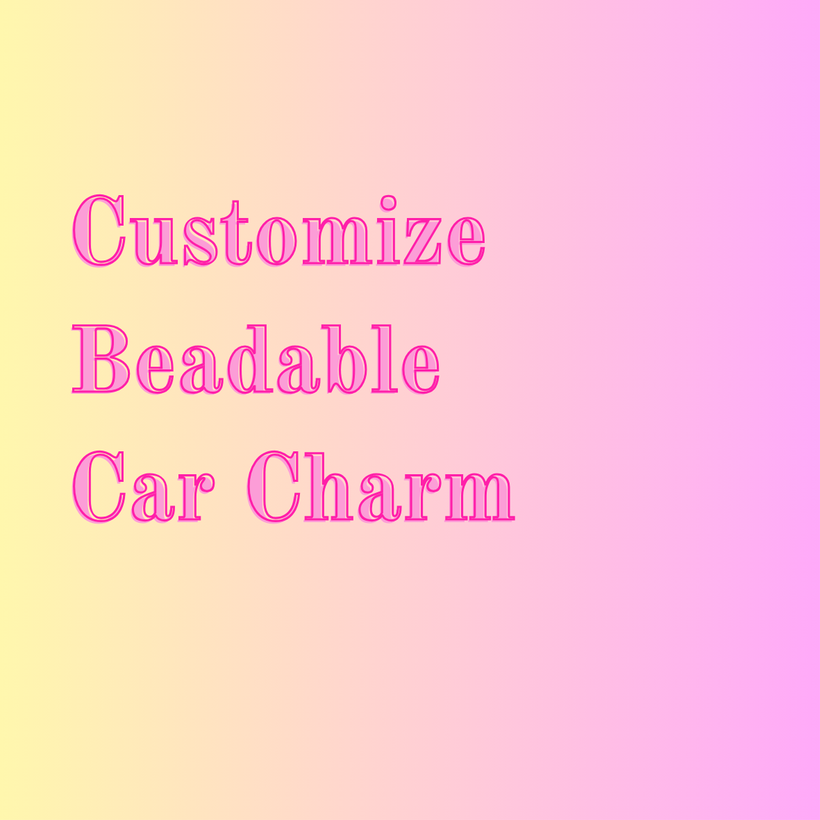 Customize Beadable Wristlet Car Charm