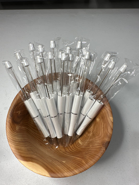 #60 Beadable Pen Base White