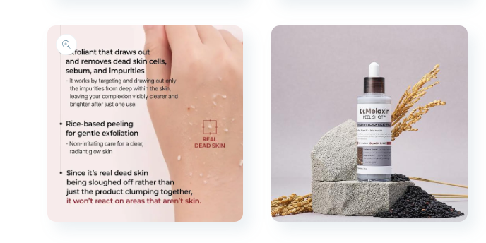 Dr.Melaxin Peel Shot Exfoliating Black Rice Ampoule – Blackheads & Pore Care (80ml)