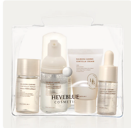 Heveblue Salmon Caring Centella Special Travel Kit Bag