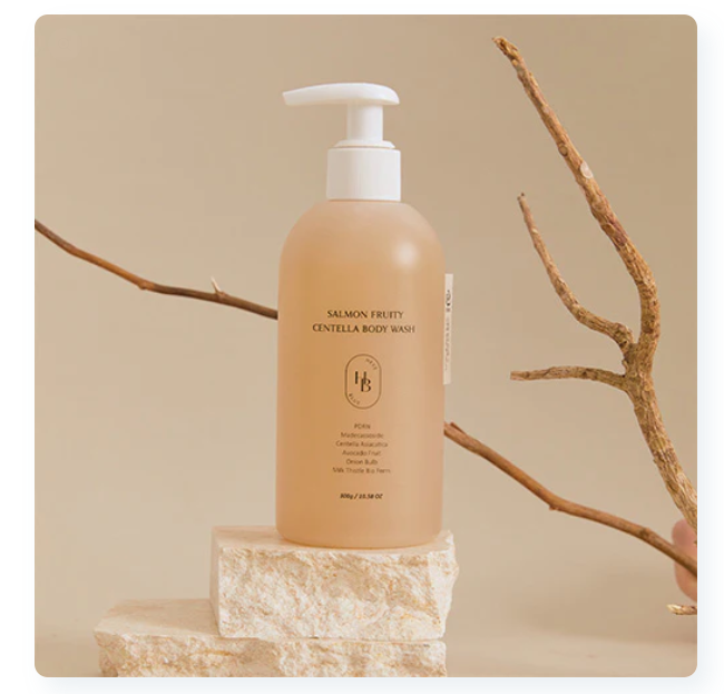 Heveblue Salmon Fruity Centella Body Wash 300ml
