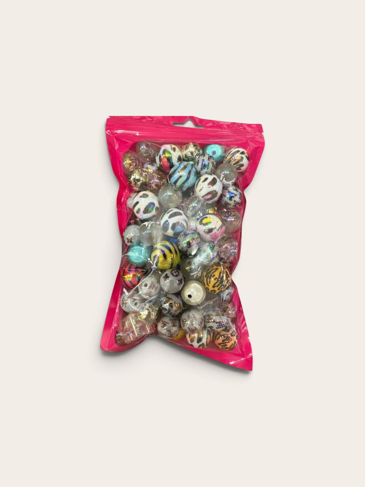 Designer Beads Mix- 4.7 x 7.8 Bag size