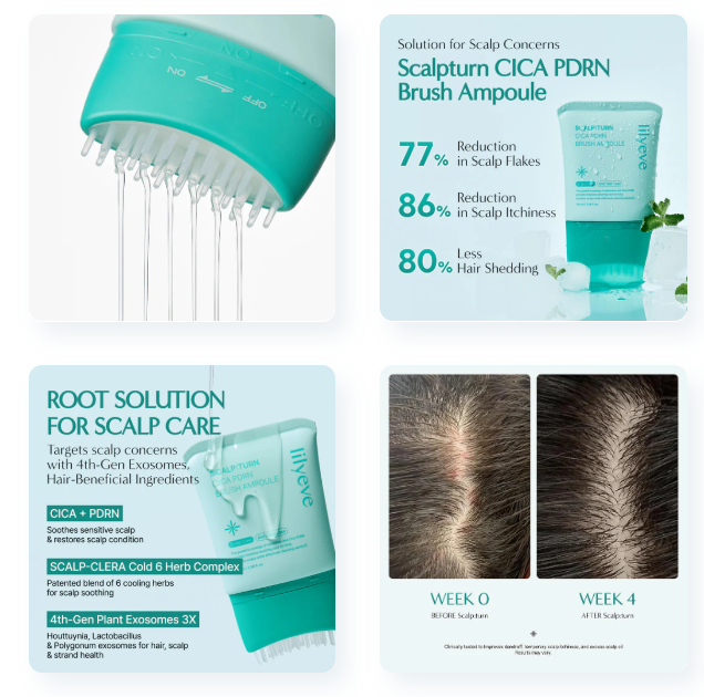 Lilyeve Scalp:Turn Cica PDRN Brush Ampoule 100ml