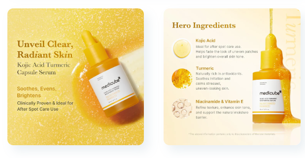 Medicube Kojic Acid Turmeric Niacinamide Serum (30ml)
