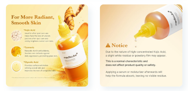 Medicube Kojic Acid Turmeric Resurfacing Toner (200ml)