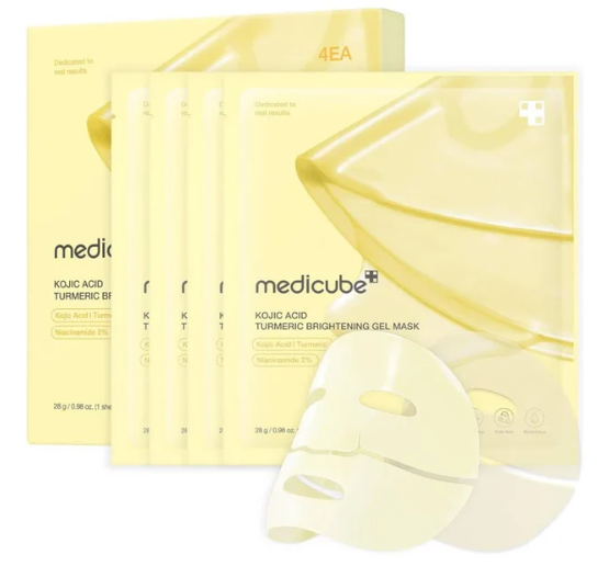 Medicube Kojic Acid Turmeric Brightening Gel Mask 1 Box (4 masks)