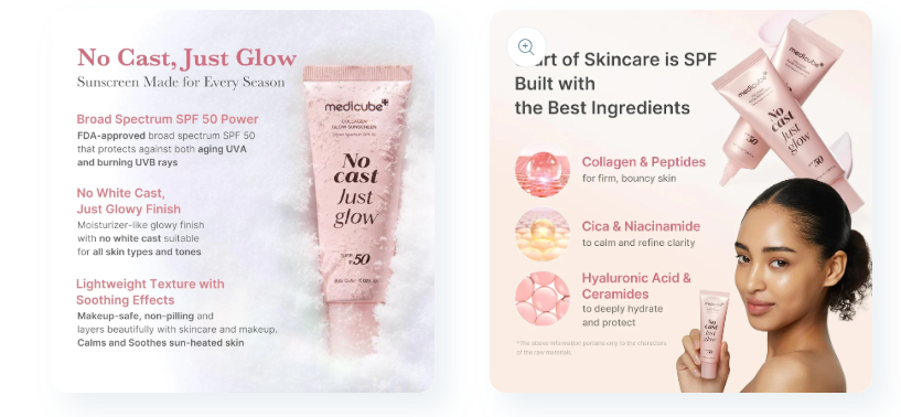 Medicube Glow Collagen Sunscreen 50ml SPF 50