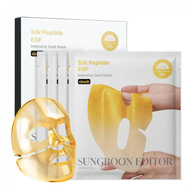 Sungboon Editor Silk Peptide EGF Gold Mask 1box -4ea